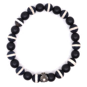 Onyx & Tibetan Agate Bracelet