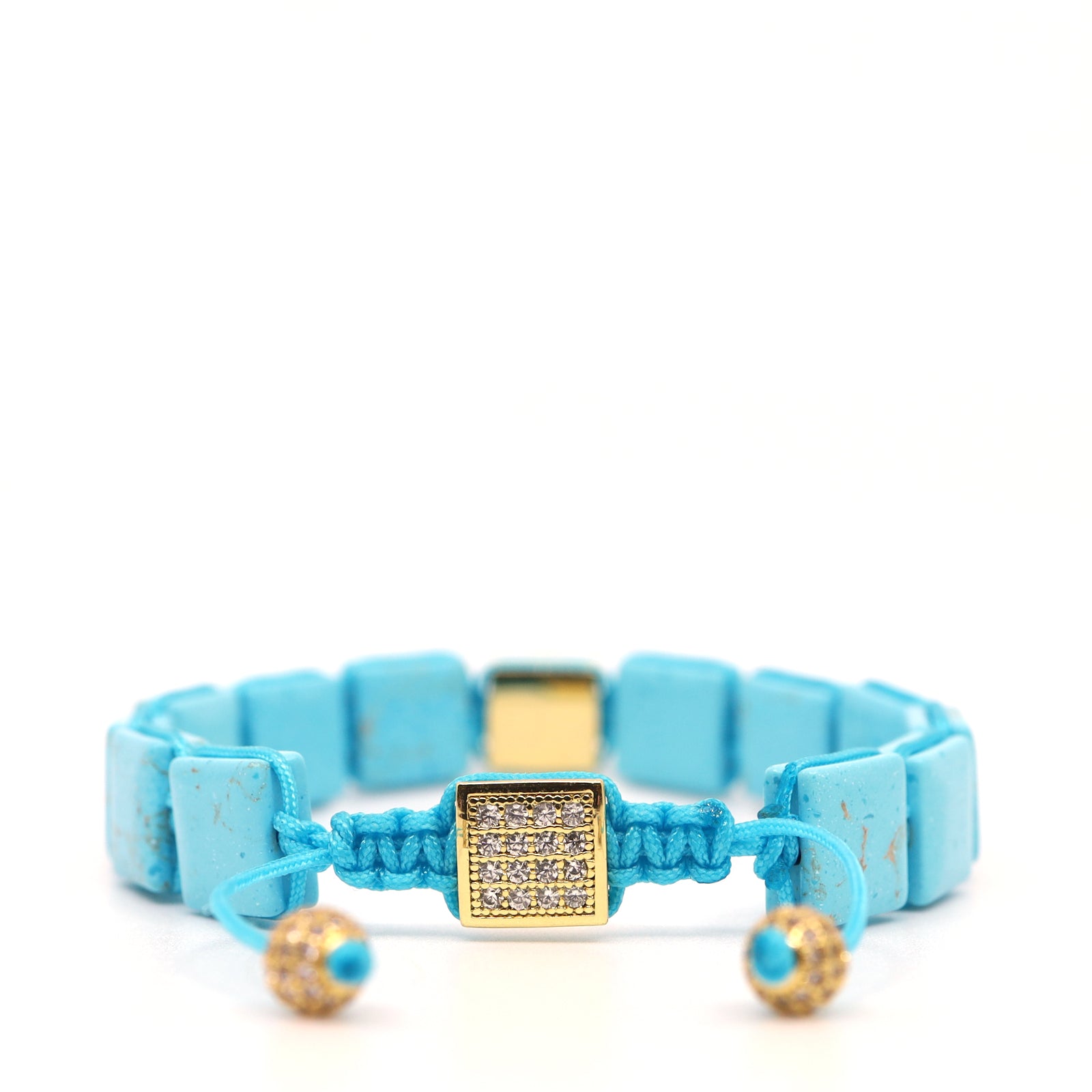 Turquoise Howlite Square Bracelet