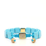 Turquoise Howlite Square Bracelet