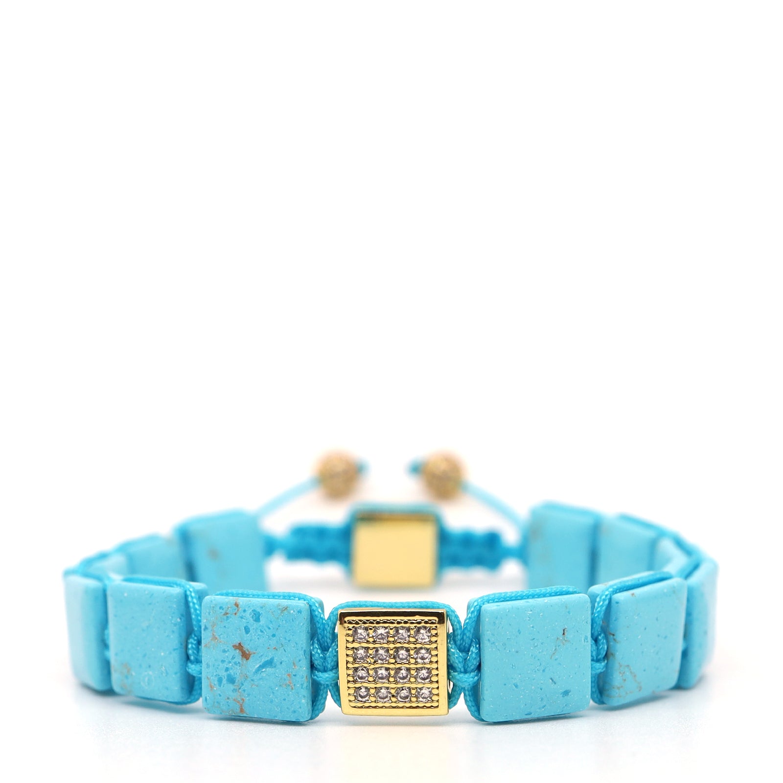 Turquoise Howlite Square Bracelet