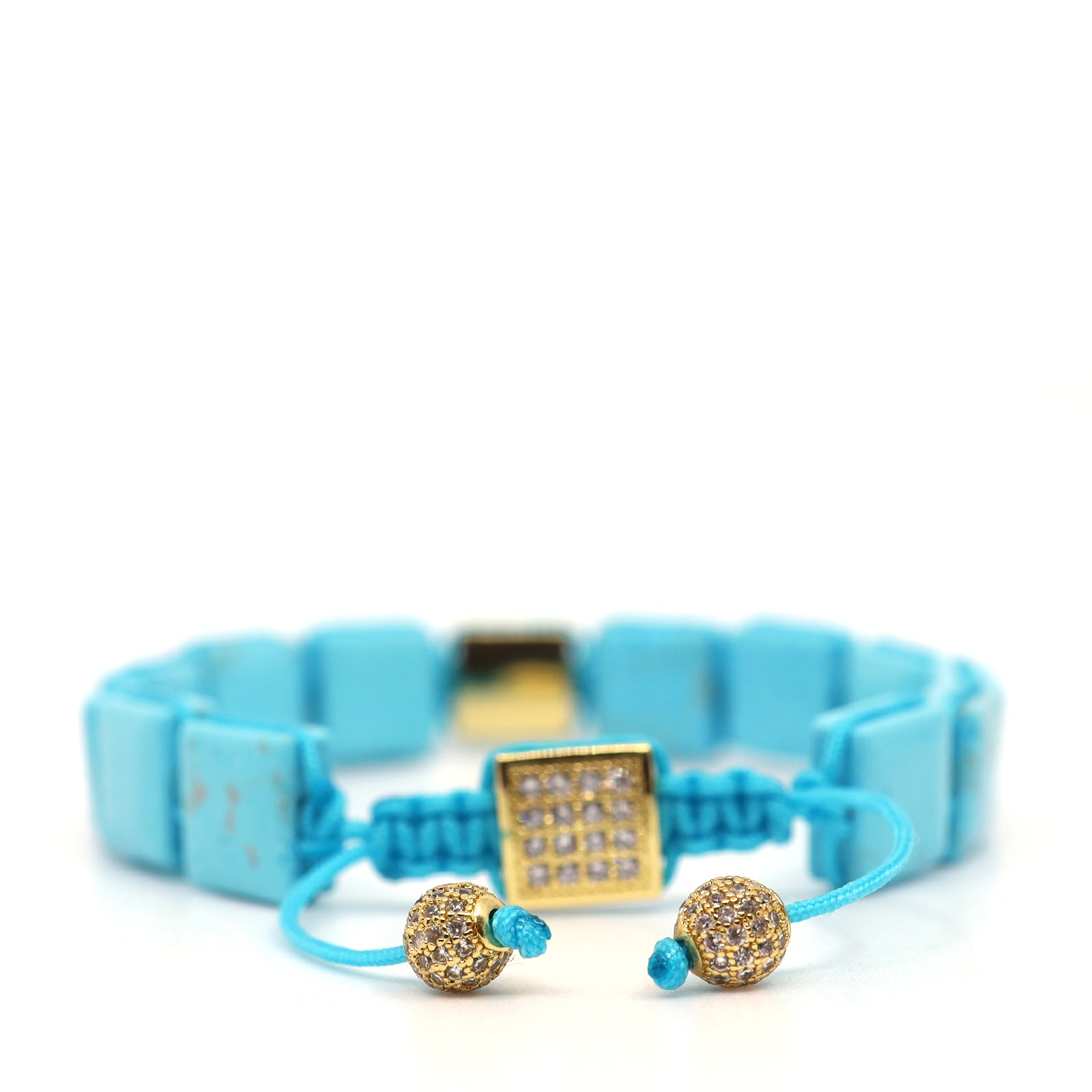Turquoise Howlite Square Bracelet