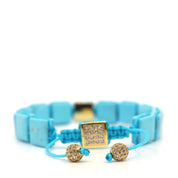 Turquoise Howlite Square Bracelet
