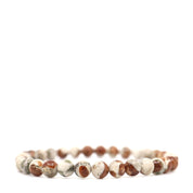 Orange Garnet & Wollastonite Bracelet