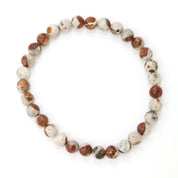 Orange Garnet & Wollastonite Bracelet