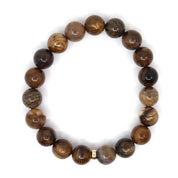 Wood Japer & 14K Solid Gold Bracelet