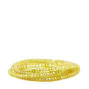 Yellow Cubic Zirconia & Sterling Silver Wrap Bracelet